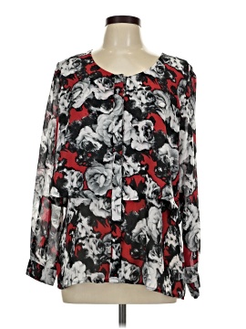 NY Collection Long Sleeve Blouse (view 1)