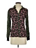 Tiny Animal Print Green Long Sleeve Blouse Size XS - photo 1