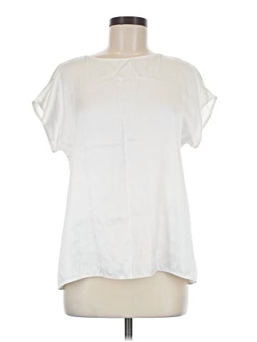 Lafayette 148 New York Short Sleeve Silk Top (view 1)
