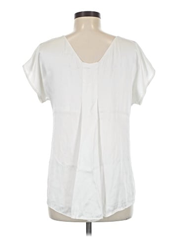 Lafayette 148 New York Short Sleeve Silk Top (view 2)