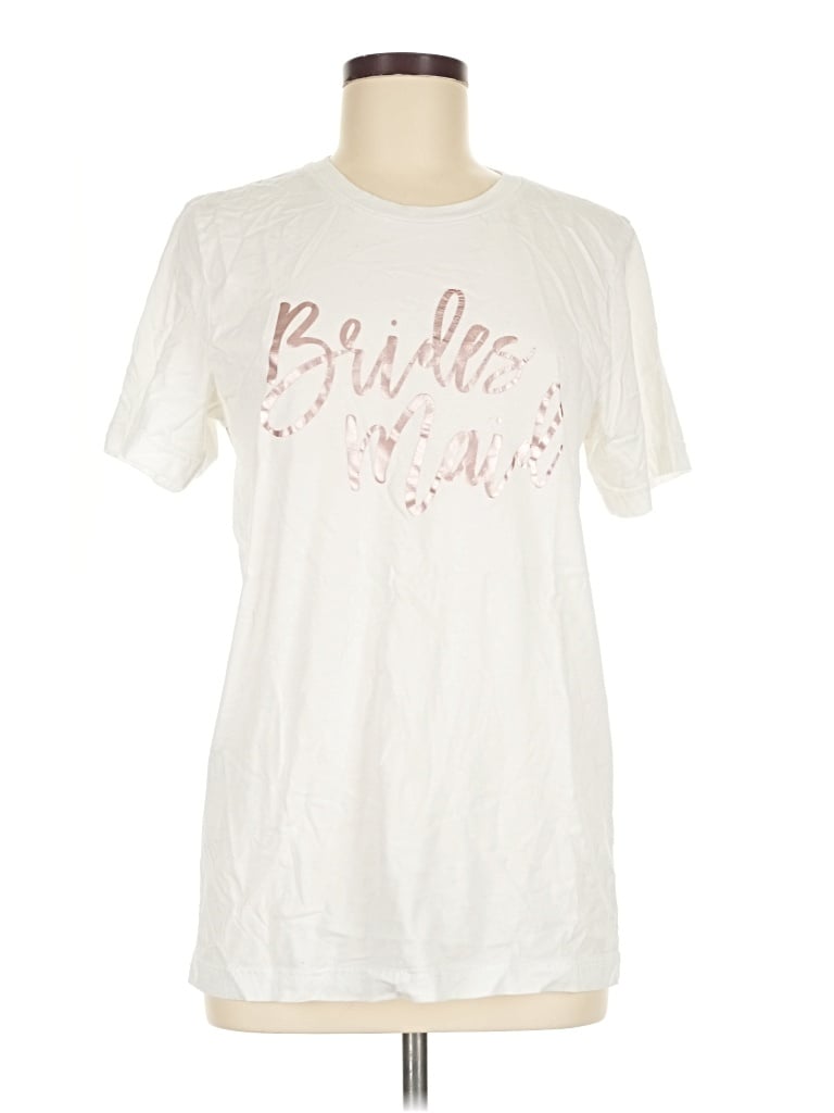 Pre-owned Canvas Short Sleeve T-shirt In White