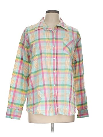 Crown & Ivy Long Sleeve Button-Down Shirt (view 1)