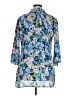 Sunny Leigh 100% Polyester Floral Blue 3/4 Sleeve Blouse Size 1X - photo 2