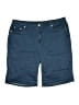 Ashley Stewart Chevron-herringbone Blue Denim Shorts Size 20 Plus - photo 1