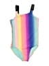 Justice 100% Polyester Tie-dye Silver One Piece Swimsuit Size 12 - photo 1