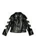 Limited Too 100% Polyurethane Hearts Black Jacket Size 7 - 8 - photo 1