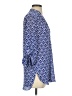 Dina Be 100% Polyester Blue 3/4 Sleeve Blouse Size S - photo 4