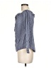 Express Stripes Blue 3/4 Sleeve Blouse Size M - photo 5