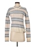 Obermeyer 100% Wool Chevron-herringbone Ivory Wool Pullover Sweater Size XS - photo 1