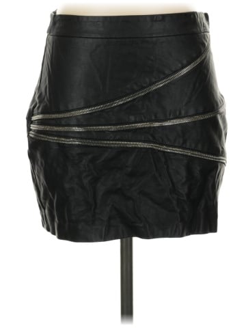 Zara Basic Faux Leather Skirt (view 1)
