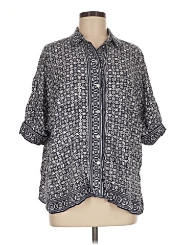 Max Studio 3/4 Sleeve Button-Down Shirt (view 1)