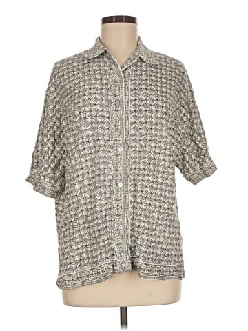 Max Studio 3/4 Sleeve Button-Down Shirt (view 1)