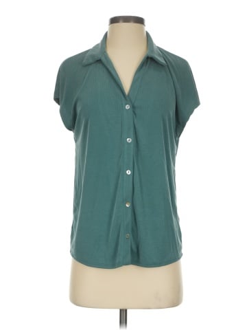 Green Envelope Short Sleeve Blouse (view 1)