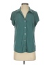 Green Envelope Teal Short Sleeve Blouse Size S - photo 1