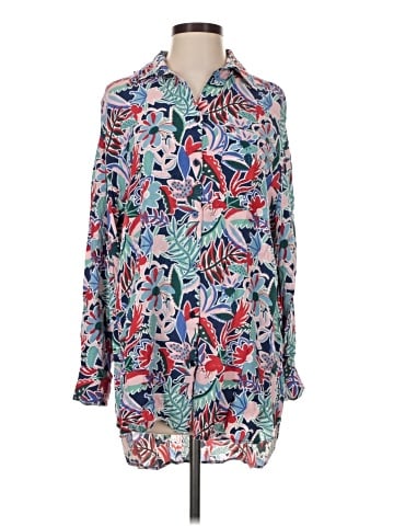 Monki Long Sleeve Button-Down Shirt (view 1)