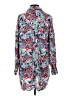 Monki 100% Viscose Paisley Blue Long Sleeve Button-Down Shirt Size XS - photo 2