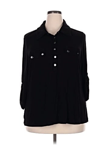 Carmen Carmen Marc Valvo Long Sleeve Polo (view 1)