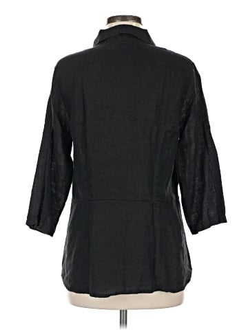 Flax 3/4 Sleeve Button-Down Shirt (view 2)