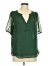 Ann Taylor LOFT 100% Polyester Green Short Sleeve Blouse Size M - photo 1