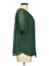 Ann Taylor LOFT 100% Polyester Green Short Sleeve Blouse Size M - photo 4