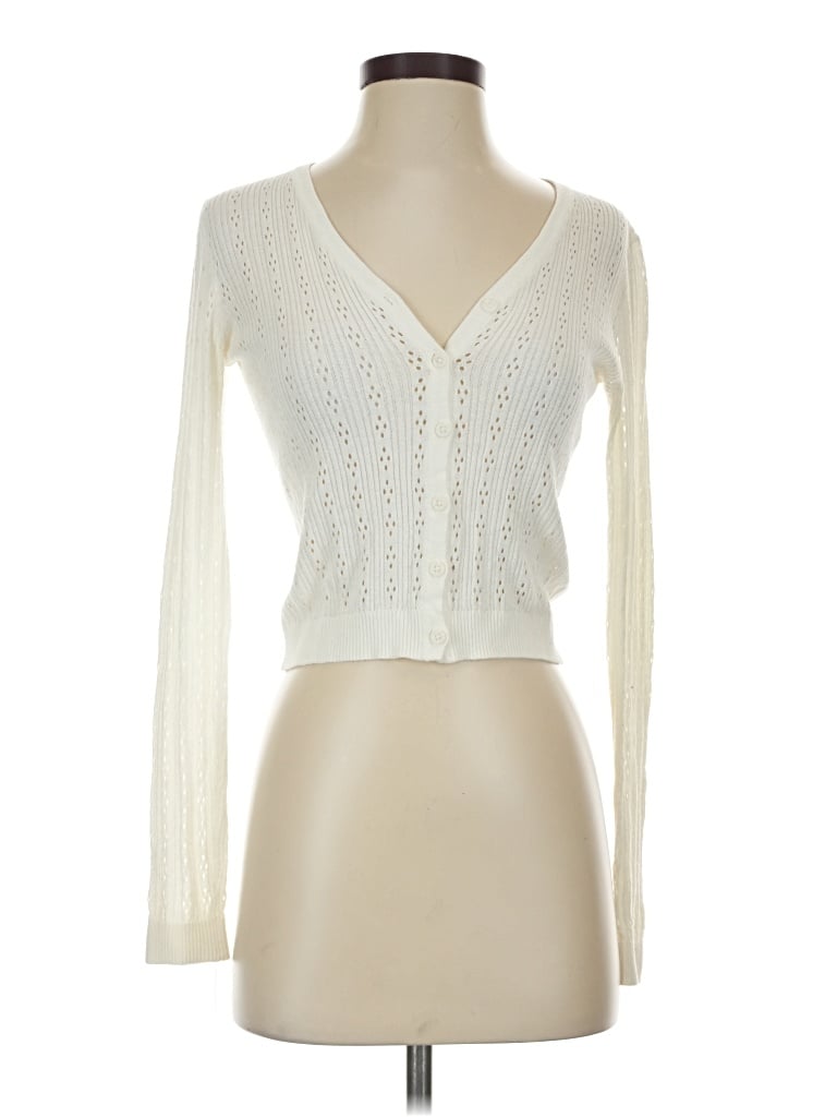Pre-owned Brandy Melville Cardigan Sweater In Ivory