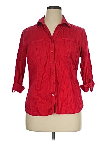 DressBarn 3/4 Sleeve Button-Down Shirt (view 1)