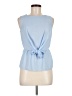 Miss Selfridge 100% Polyester Blue Sleeveless Blouse Size 6 - photo 1