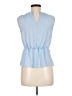 Miss Selfridge 100% Polyester Blue Sleeveless Blouse Size 6 - photo 2