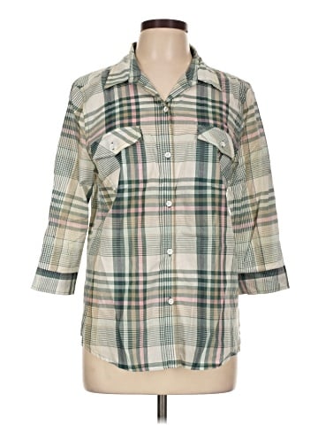 SONOMA life + style 3/4 Sleeve Button-Down Shirt (view 1)