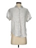 Universal Thread Stripes Gray Short Sleeve Blouse Size S - photo 1