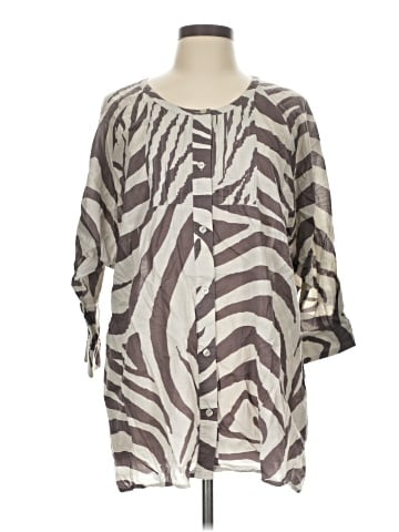 DKNYC 3/4 Sleeve Blouse (view 1)