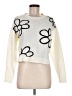 No Comment 100% Acrylic Floral Ivory Pullover Sweater Size M - photo 1