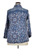 Cato 100% Rayon Floral Blue 3/4 Sleeve Button-Down Shirt Size 18/20W - photo 2