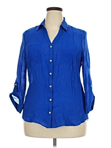 By & By 3/4 Sleeve Button-Down Shirt (view 1)