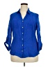 By & By Blue 3/4 Sleeve Button-Down Shirt Size XXL - photo 1