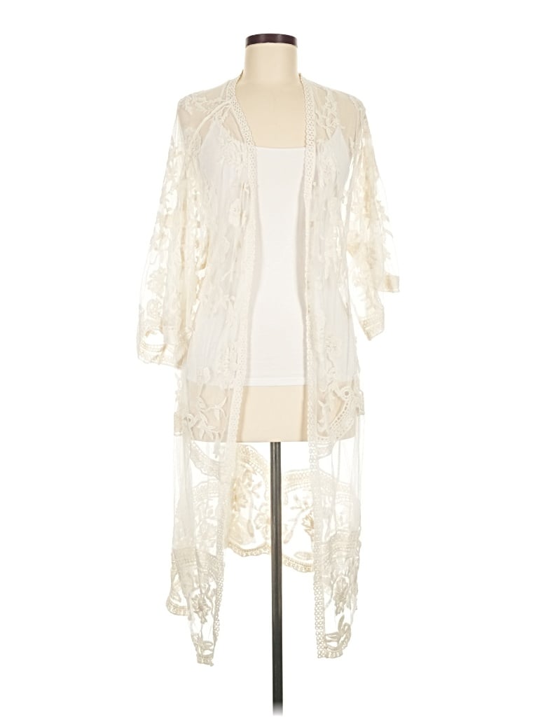Pre-owned Anna-kaci Kimono In Ivory