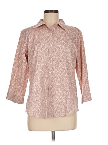 L.L.Bean 3/4 Sleeve Button-Down Shirt (view 1)