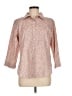 L.L.Bean Paisley Brown 3/4 Sleeve Button-Down Shirt Size M - photo 1