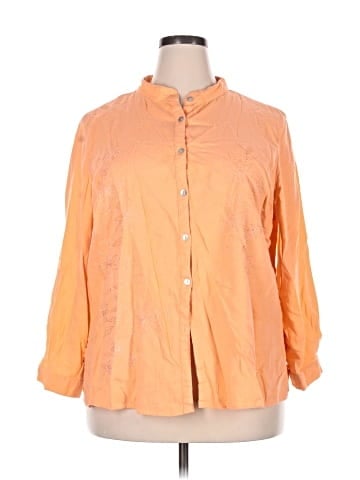 White Stag 3/4 Sleeve Button-Down Shirt (view 1)