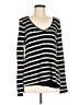 White House Black Market Stripes Black Pullover Sweater Size M - photo 1