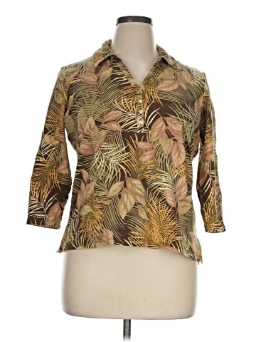 Caribbean Joe 3/4 Sleeve Blouse (view 1)
