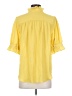 Ann Taylor 100% Polyester Yellow Short Sleeve Blouse Size S - photo 2
