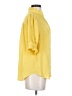 Ann Taylor 100% Polyester Yellow Short Sleeve Blouse Size S - photo 4