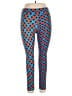 Lularoe Argyle Blue Leggings Size 1X (Tall & Curvy) - photo 2