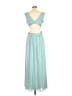 BCBGMAXAZRIA 100% Polyester Teal Cocktail Dress Size 8 - photo 2