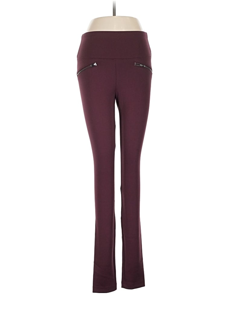 Pre-owned Runway Active Pants In Burgundy