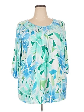 Susan Graver 3/4 Sleeve Blouse (view 1)