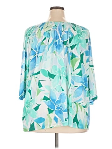 Susan Graver 3/4 Sleeve Blouse (view 2)