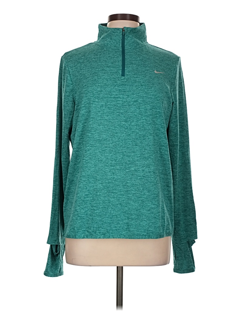 Pre-owned Nike Fleece Jacket In Teal
