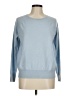 Skull Cashmere Solid Blue Pullover Sweater Size M - photo 1